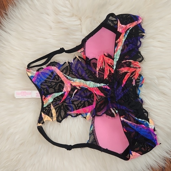 Black Lace PINK Racerback Bra - Picture 3 of 3